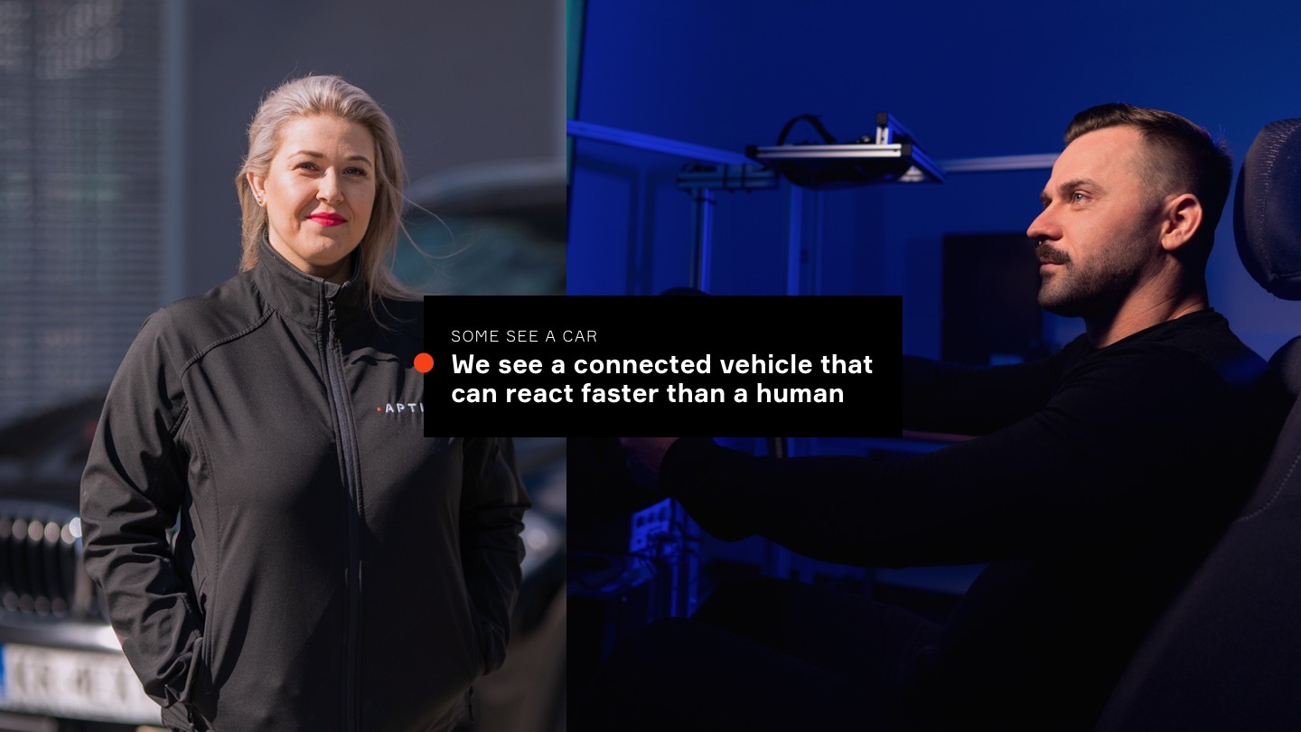 We see a connected vehicle that can react faster than a human.