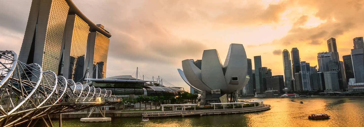 Singapore city downtown view