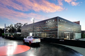 Aptiv Pavilion and car CES 2024