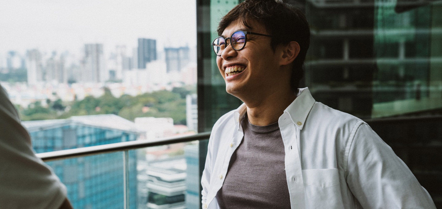 smiling man