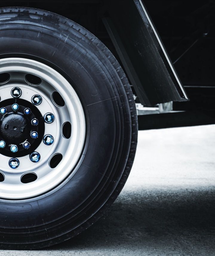 Truck wheel close up photo