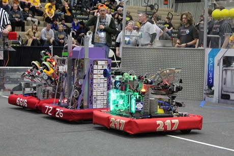 Robots at start line